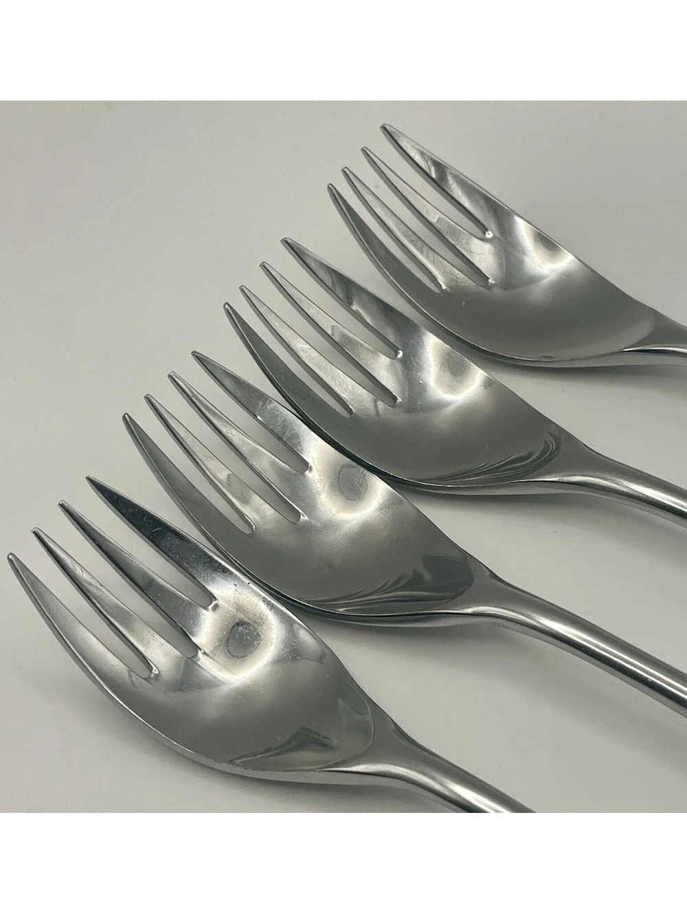 (4) Washington Forge TEARDROP Stainless Japan Salad Fork Lot ~ 6.5”